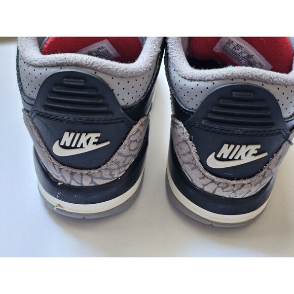 Air Jordan 3 Retro Black Cement  2024 Preschool Size 11c Dm0966-010 - Picture 2 of 8